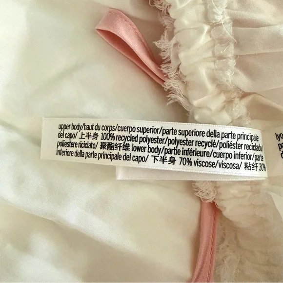 New! For Love & Lemons White Alexa Slip Mini Dress Size Large 23985 - Picture 13 of 14